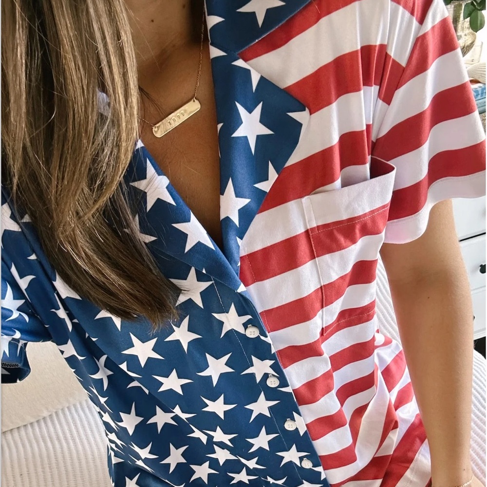 MuMu American Flag pajama set